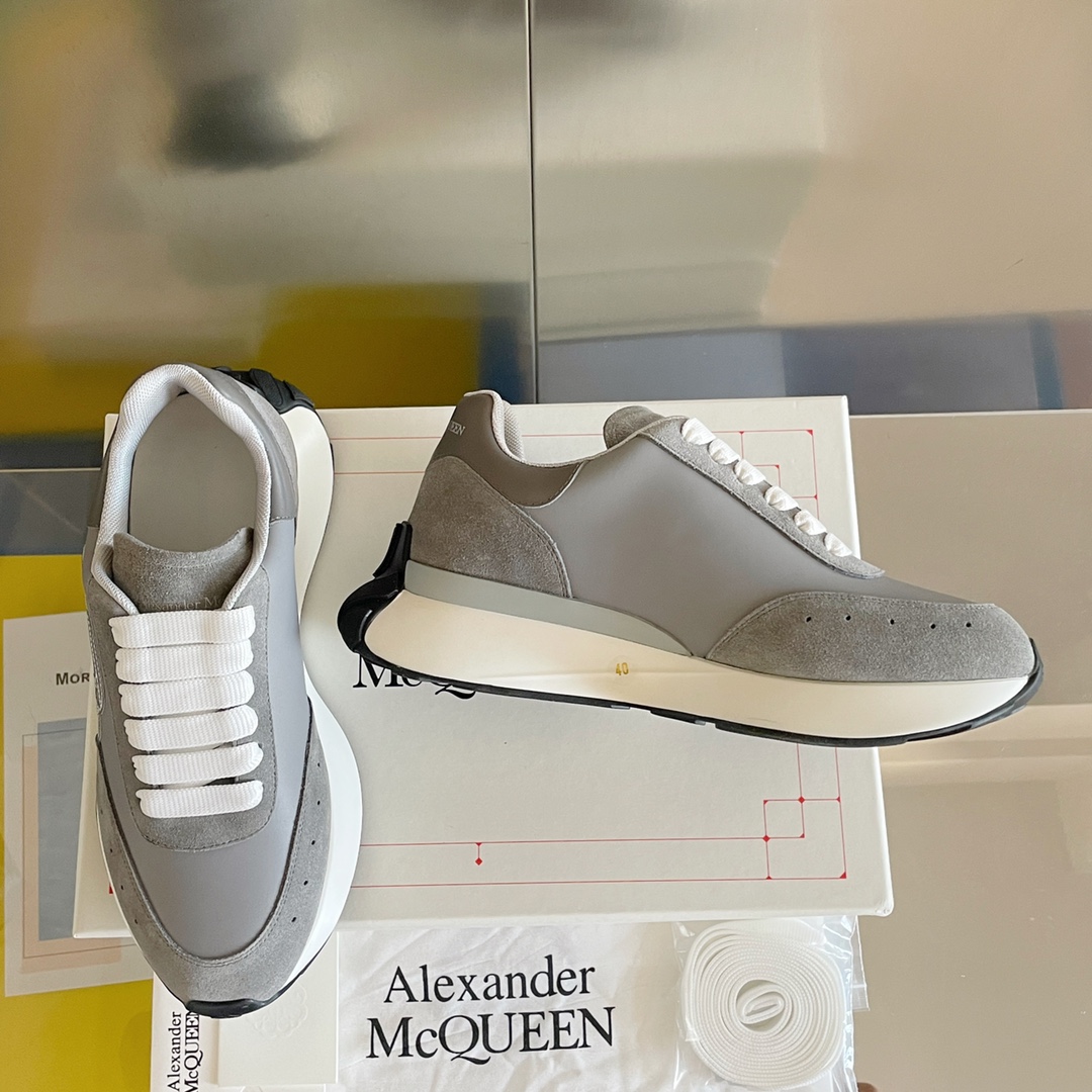 顶级版本男款ALEXANDERMCQUEEN/亚历山大麦昆SprintRunner系列情侣款休闲运动鞋小