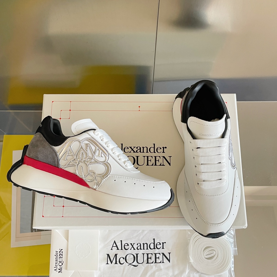 顶级版本男款ALEXANDERMCQUEEN/亚历山大麦昆SprintRunner系列情侣款休闲运动鞋小