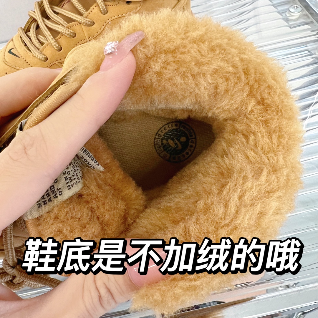 图片[6]-【九宫细节图 超级暖的空军一号来咯～ 超适合🈴️秋冬的高帮板鞋，还是加绒款复古休闲风的热潮-选品中心