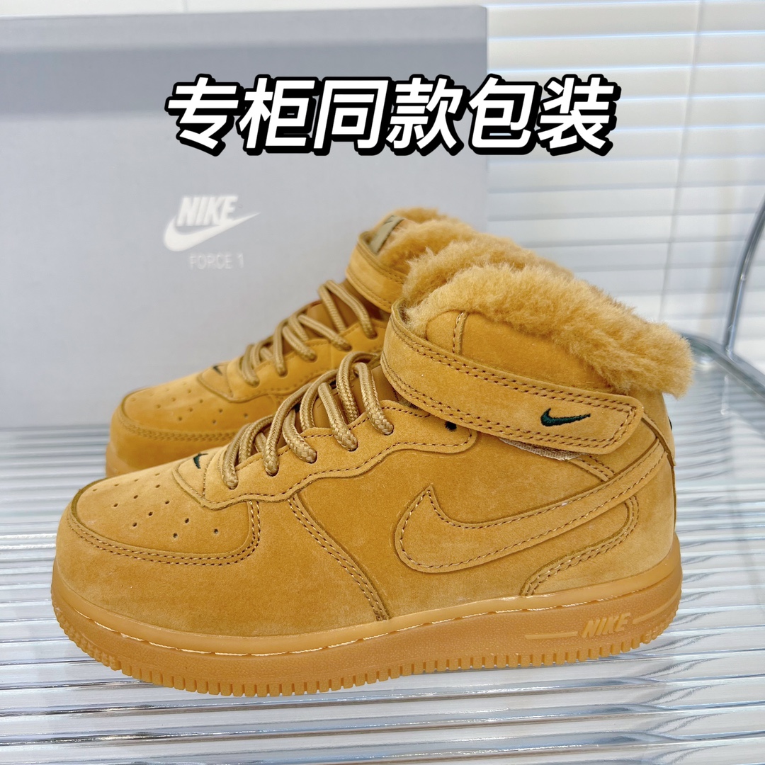 图片[5]-【九宫细节图 超级暖的空军一号来咯～ 超适合🈴️秋冬的高帮板鞋，还是加绒款复古休闲风的热潮-选品中心