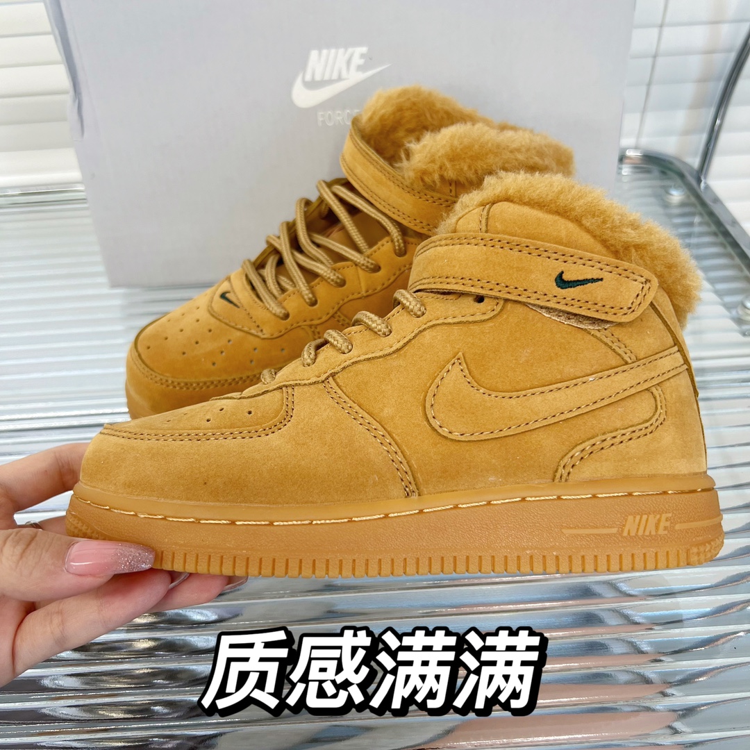 图片[7]-【九宫细节图 超级暖的空军一号来咯～ 超适合🈴️秋冬的高帮板鞋，还是加绒款复古休闲风的热潮-选品中心