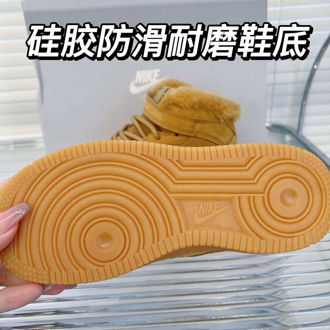 图片[4]-【九宫细节图 超级暖的空军一号来咯～ 超适合🈴️秋冬的高帮板鞋，还是加绒款复古休闲风的热潮-选品中心