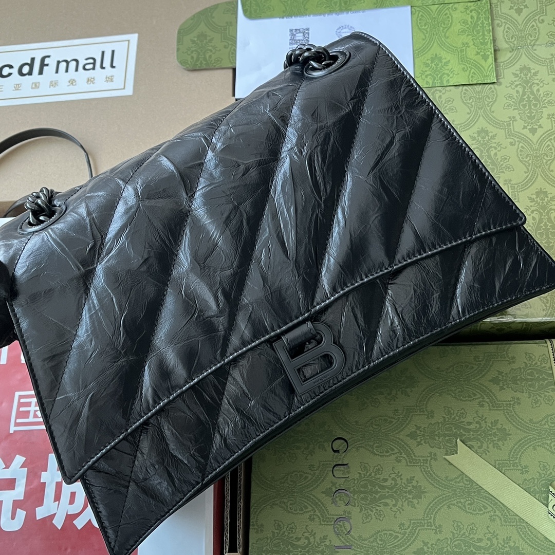 原厂皮配Cdfmall三亚免税店手提袋来自巴黎世家22年秋冬系列Crush气场强大的实用型大包包强势回归