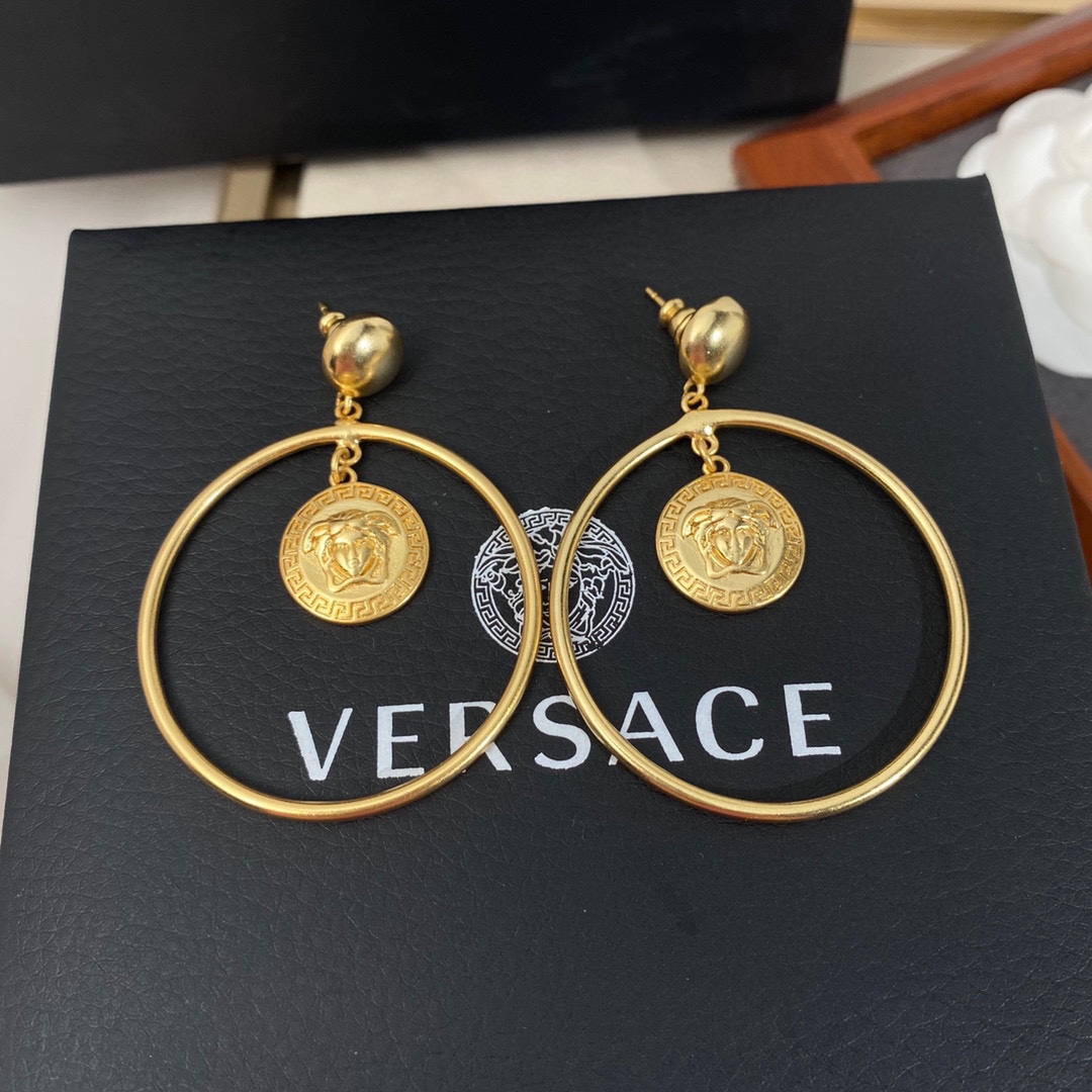 Versace Jewelry Earring Yellow Brass