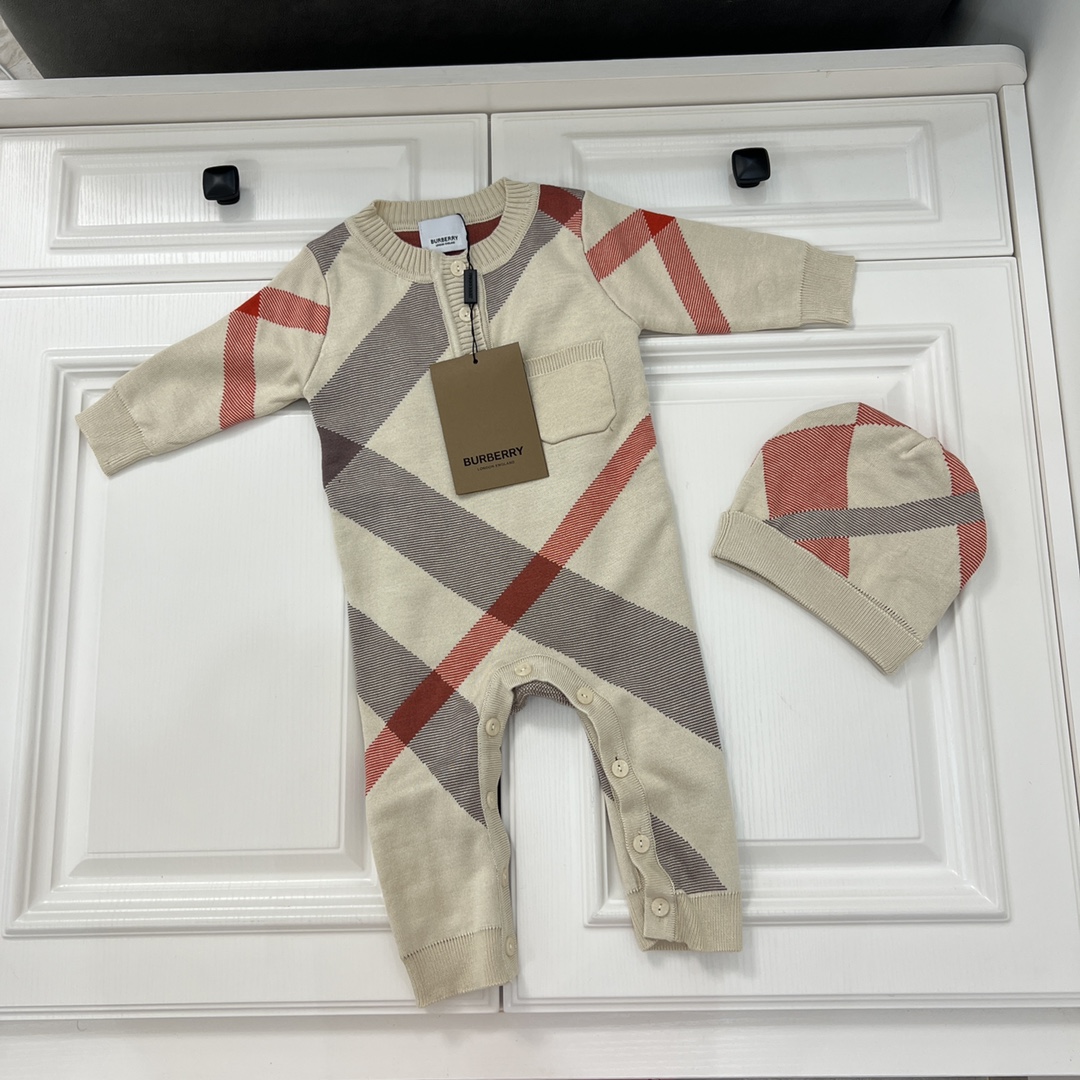 Burberry Odzież Odzież dziecięca Onesies Dzieci Dziewczyna Unisex Dzianiny