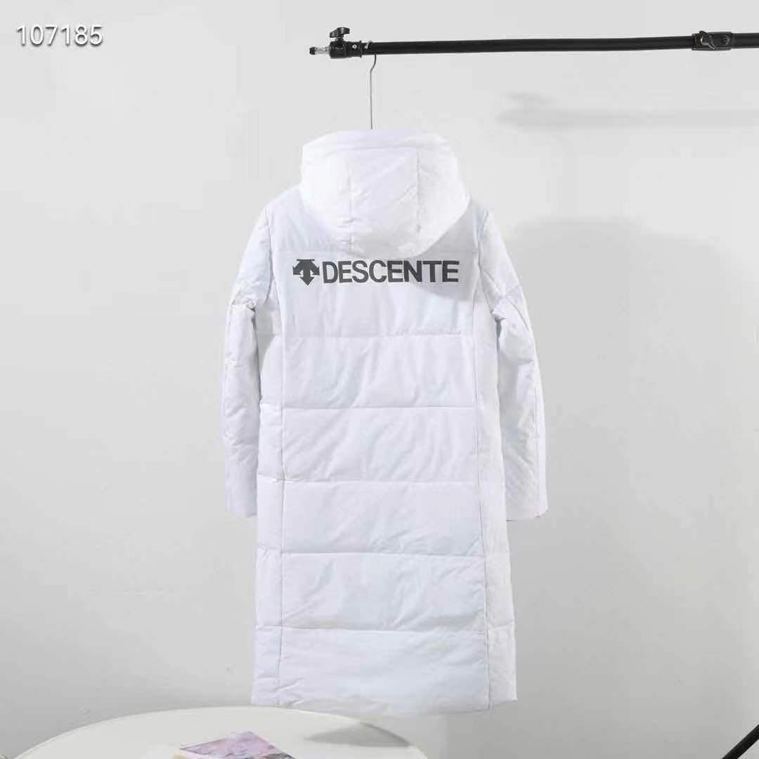 500 迪桑特长款羽绒服 Descente/迪桑特2022秋冬新款首尔版长款过膝连帽羽绒服