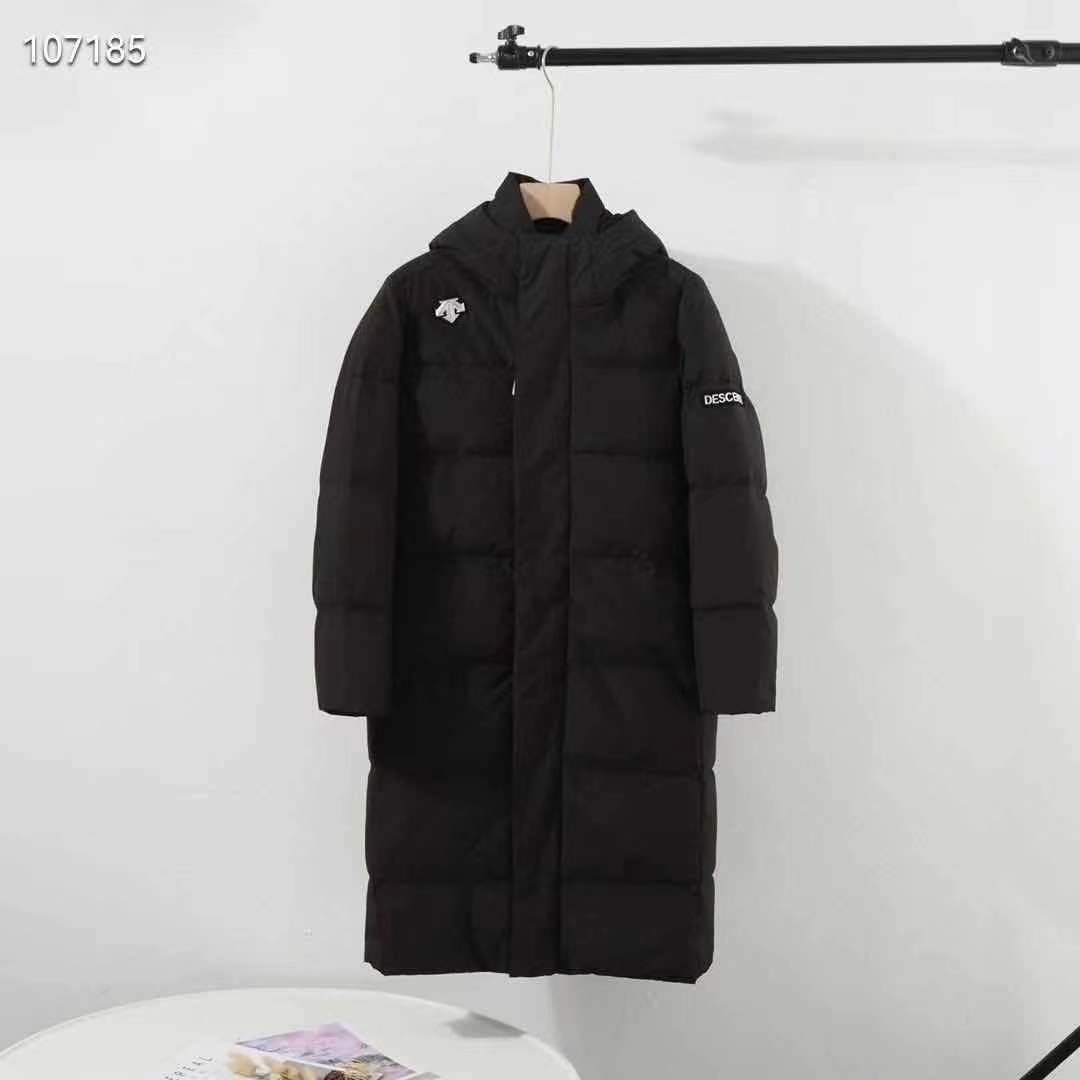 500 迪桑特长款羽绒服 Descente/迪桑特2022秋冬新款首尔版长款过膝连帽羽绒服