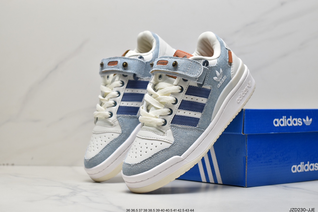 140 Adidas三叶草 Originals Forum Exhibit 84 Low 罗马系列魔术贴HQ6334