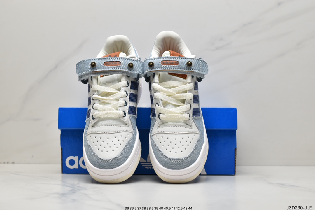 140 Adidas三叶草 Originals Forum Exhibit 84 Low 罗马系列魔术贴HQ6334