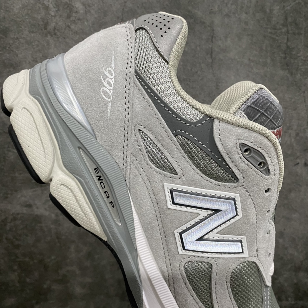 OG pure original NB990v3 retro running shoes Yuanzu gray color matching American production M990GY3