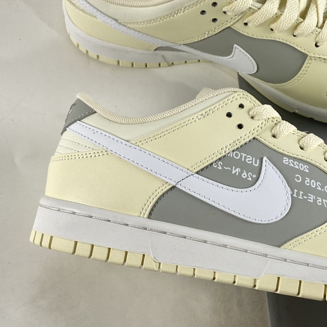 P300 Nike Dunk Low 米白英文 SB扣碎篮板时尚休闲板鞋 DD8052-112
