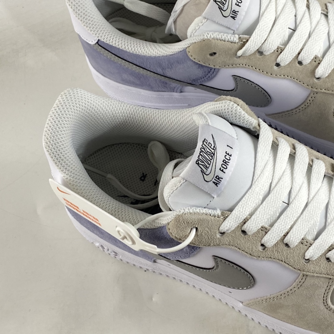 P240 Nike Air Force 1'07 Low 白灰紫配色 3M反光低帮休闲板鞋 LM2033-208