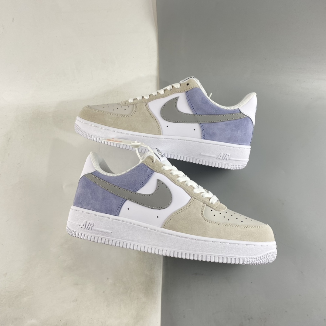 P240 Nike Air Force 1'07 Low 白灰紫配色 3M反光低帮休闲板鞋 LM2033-208