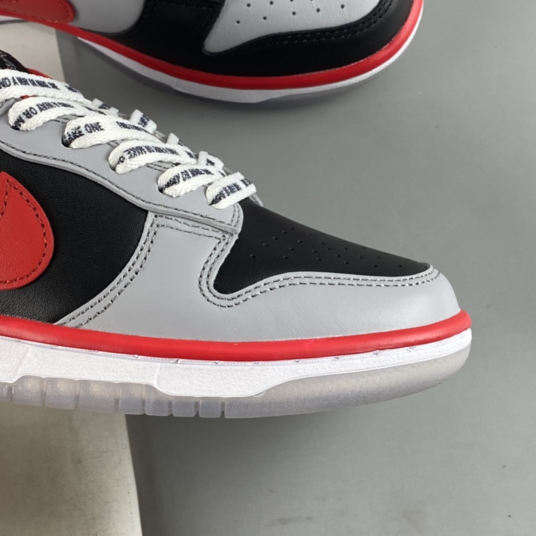 Cau x Nike Dunk Low black gray red joint SB buckle broken rebound fashion casual sneakers DR6189-001