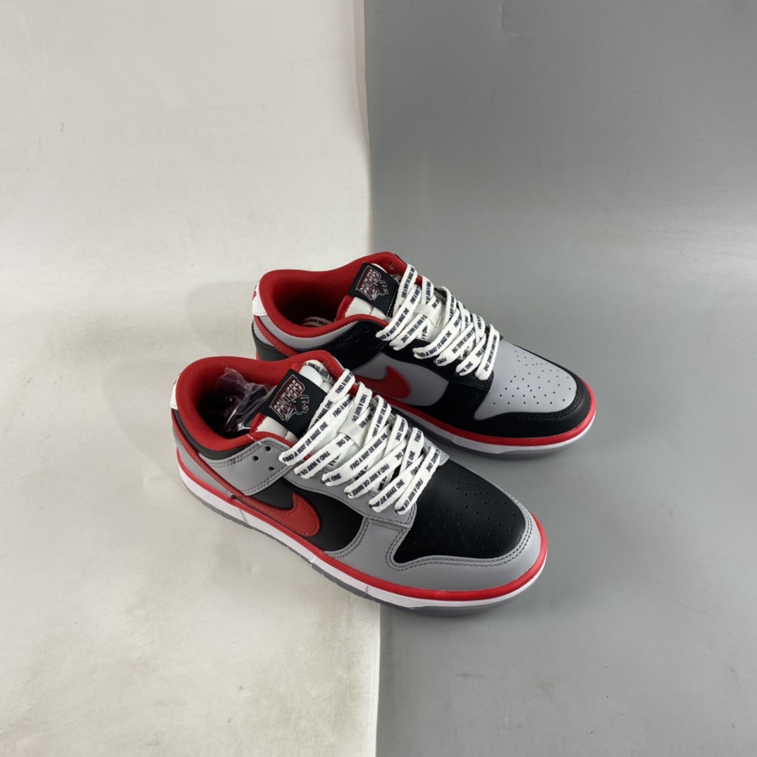 Cau x Nike Dunk Low black gray red joint SB buckle broken rebound fashion casual sneakers DR6189-001