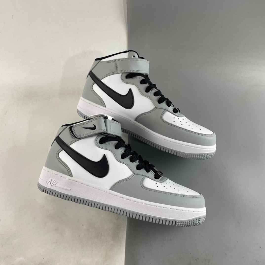 Nike Air Force 1'07 Mid rice black gray mid-top classic casual sneakers HG1522-016