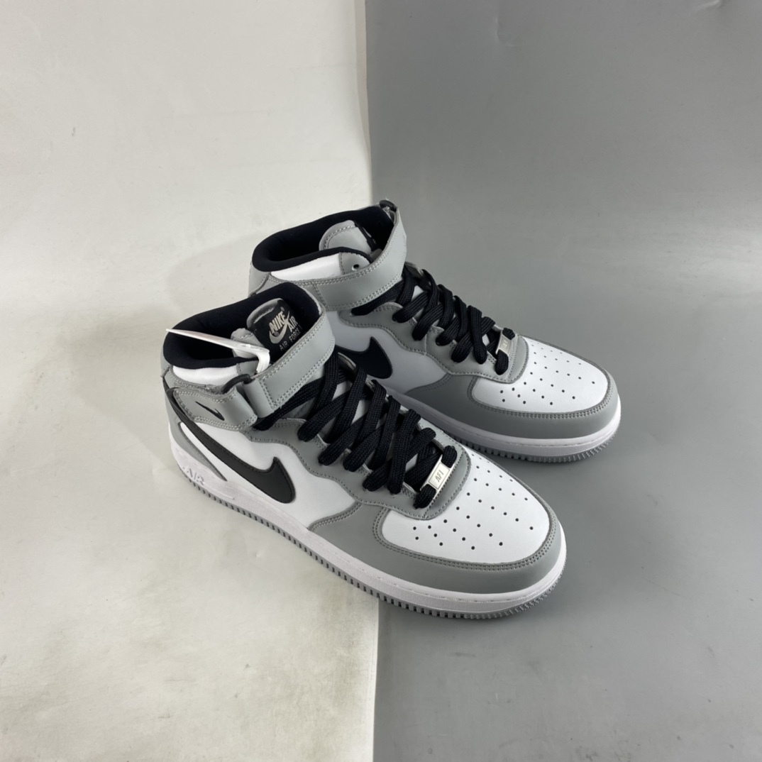 Nike Air Force 1'07 Mid rice black gray mid-top classic casual sneakers HG1522-016