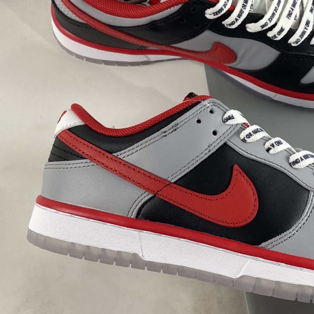 P380 Cau x Nike Dunk Low 黑灰红 联名款SB扣碎篮板时尚休闲板鞋 DR6189-001
