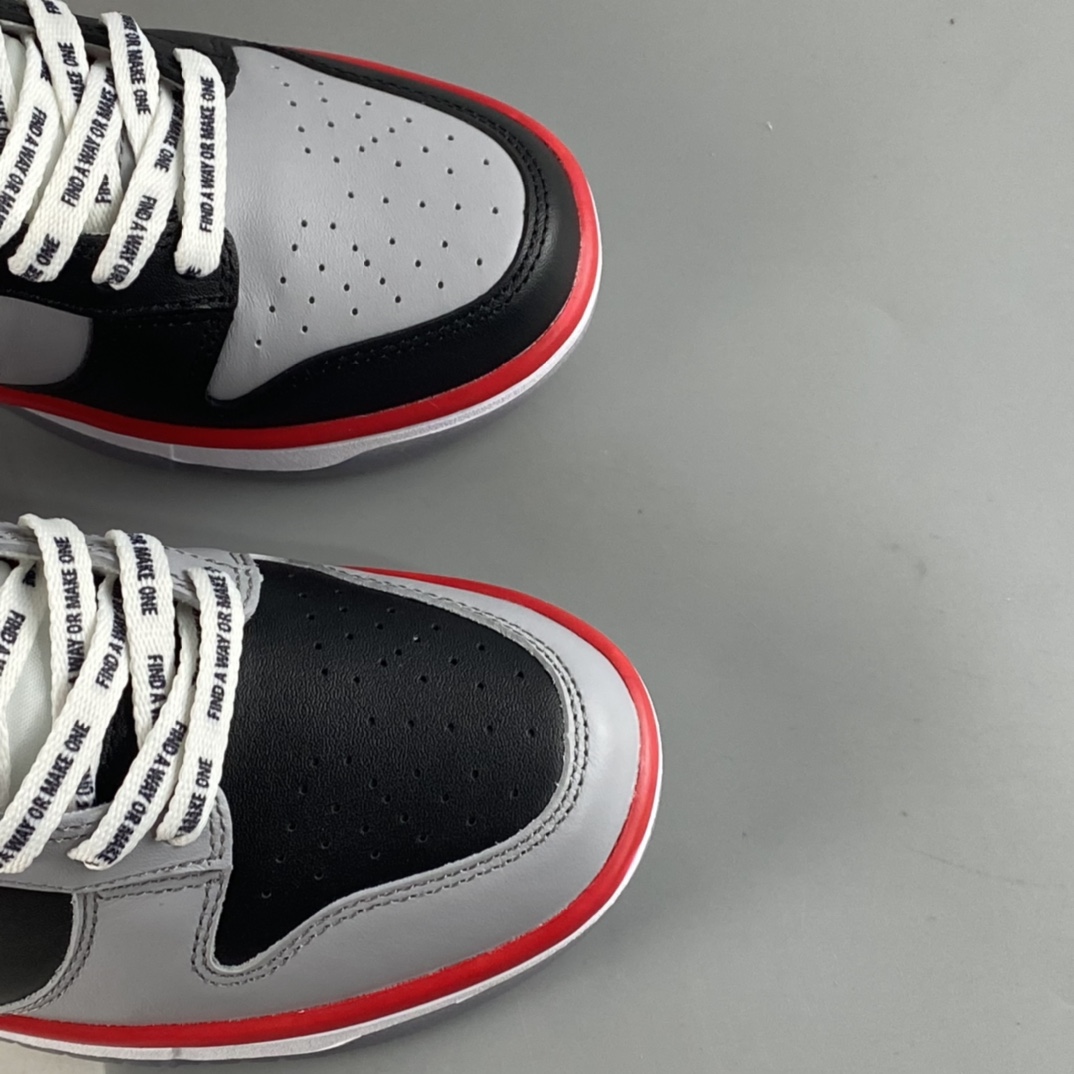 P380 Cau x Nike Dunk Low 黑灰红 联名款SB扣碎篮板时尚休闲板鞋 DR6189-001