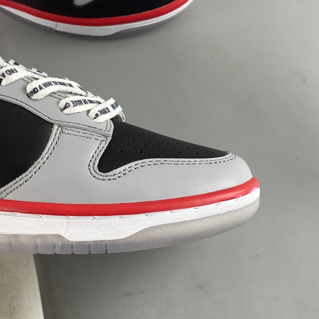 P380 Cau x Nike Dunk Low 黑灰红 联名款SB扣碎篮板时尚休闲板鞋 DR6189-001