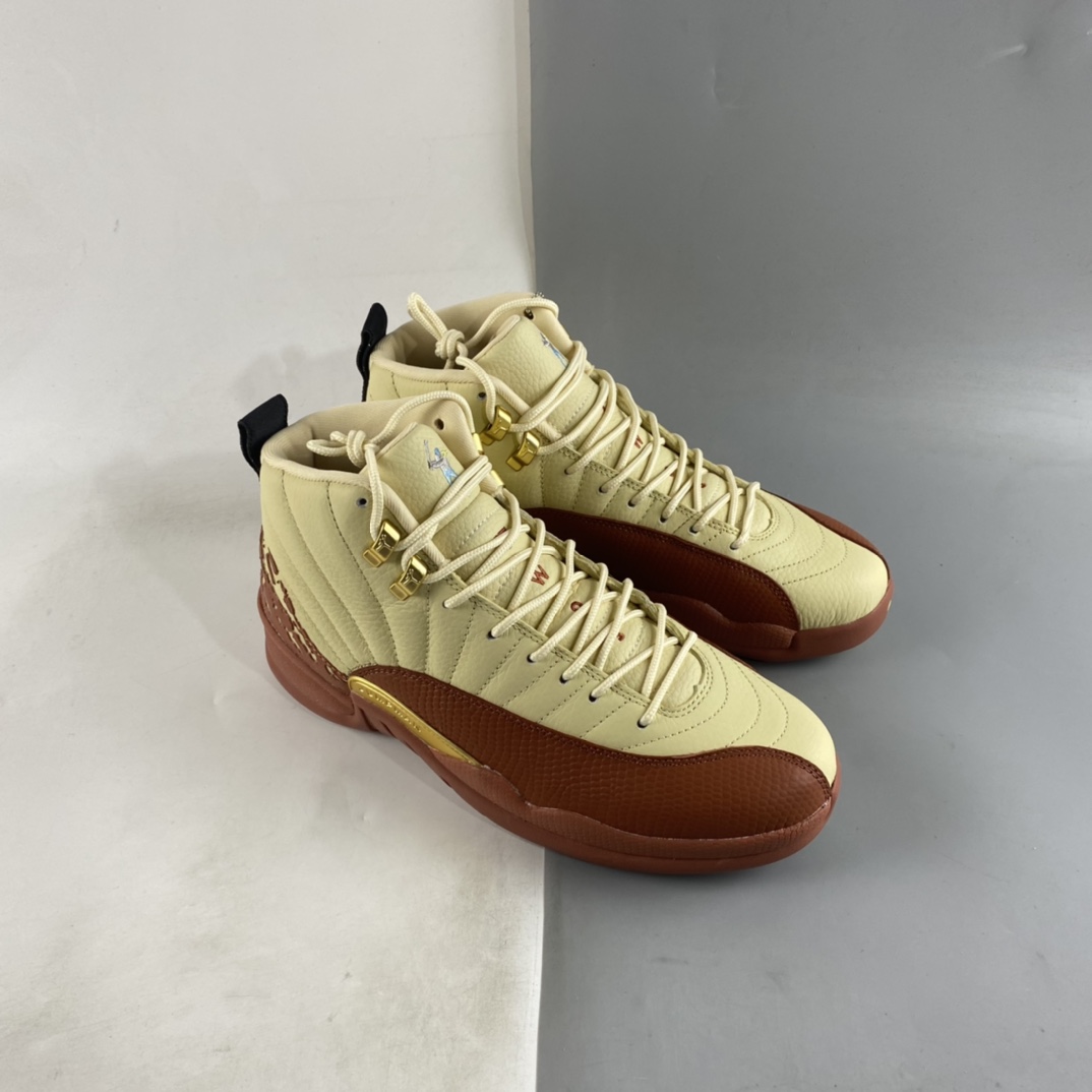 P500 Eastside Golf x Air Jordan 12 乔丹12代 高帮篮球鞋/米白棕 高尔夫 DV1758-108