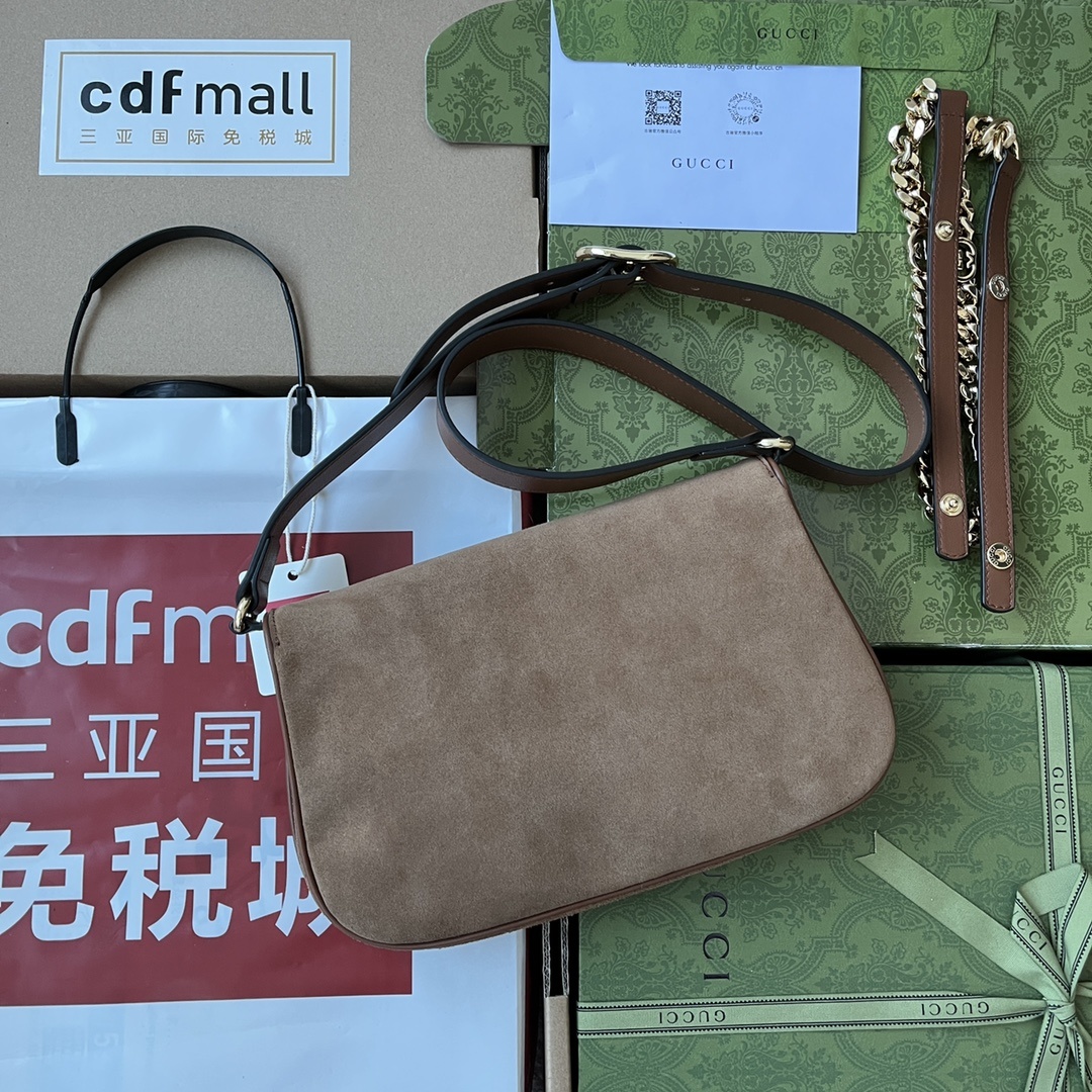 原厂皮配Cdfmall三亚免税店手提袋腋下包背法细节图搭配全五金链条GucciBlondie互扣白色原厂