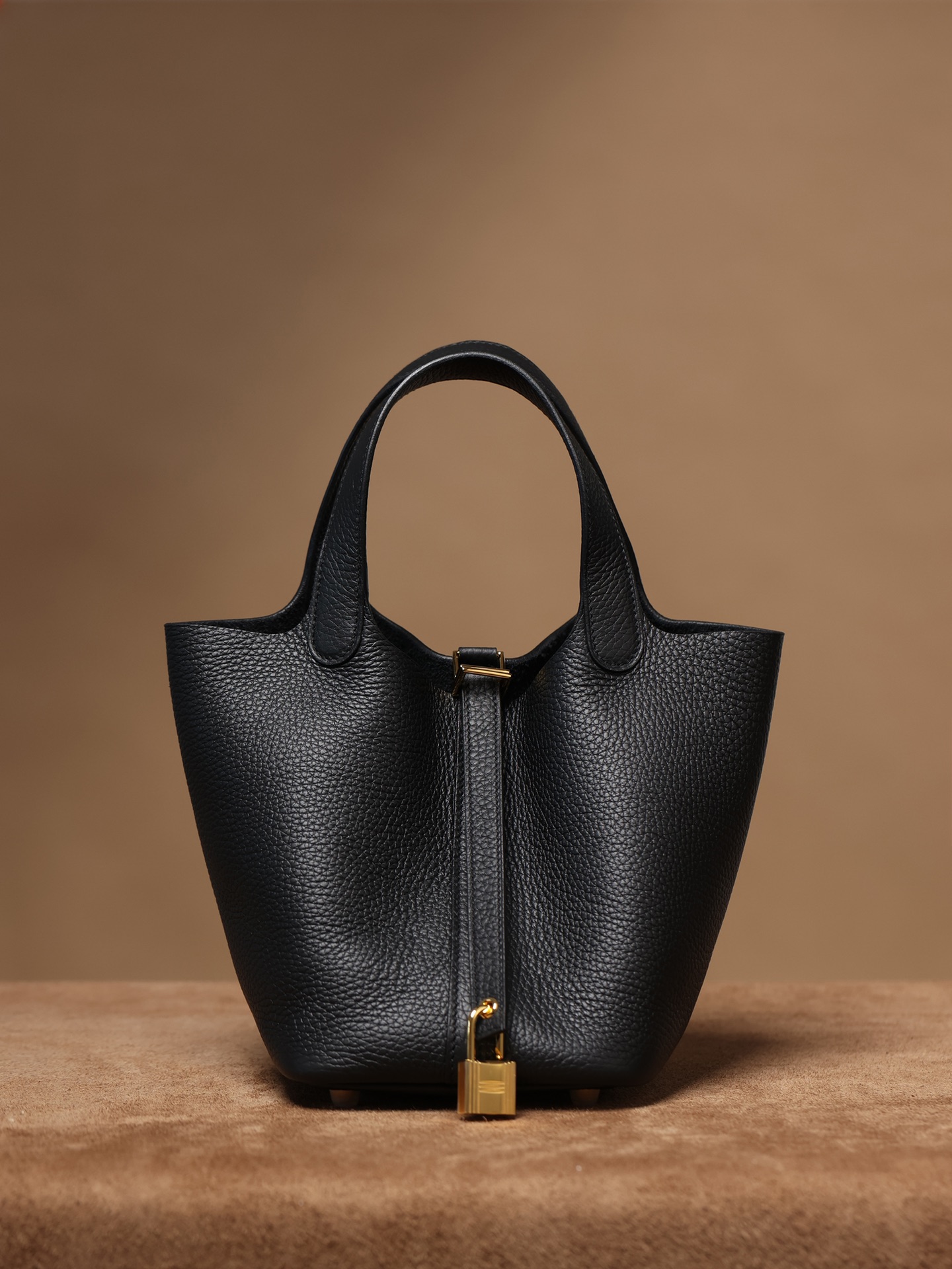 Hermes Picotin Lock Comprar Bolsos de mano Negro Talla Hardware de oro