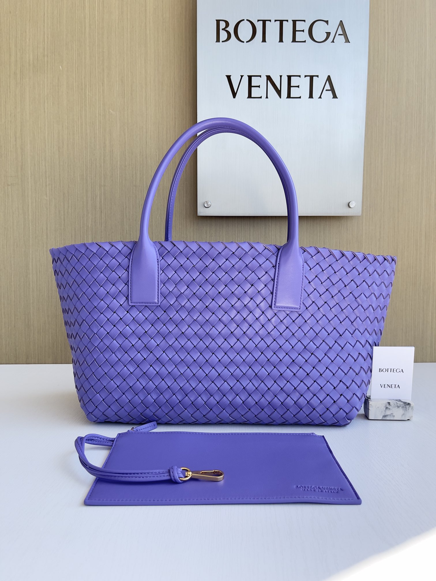 Bottega Veneta Hand-woven lambskin inside and out