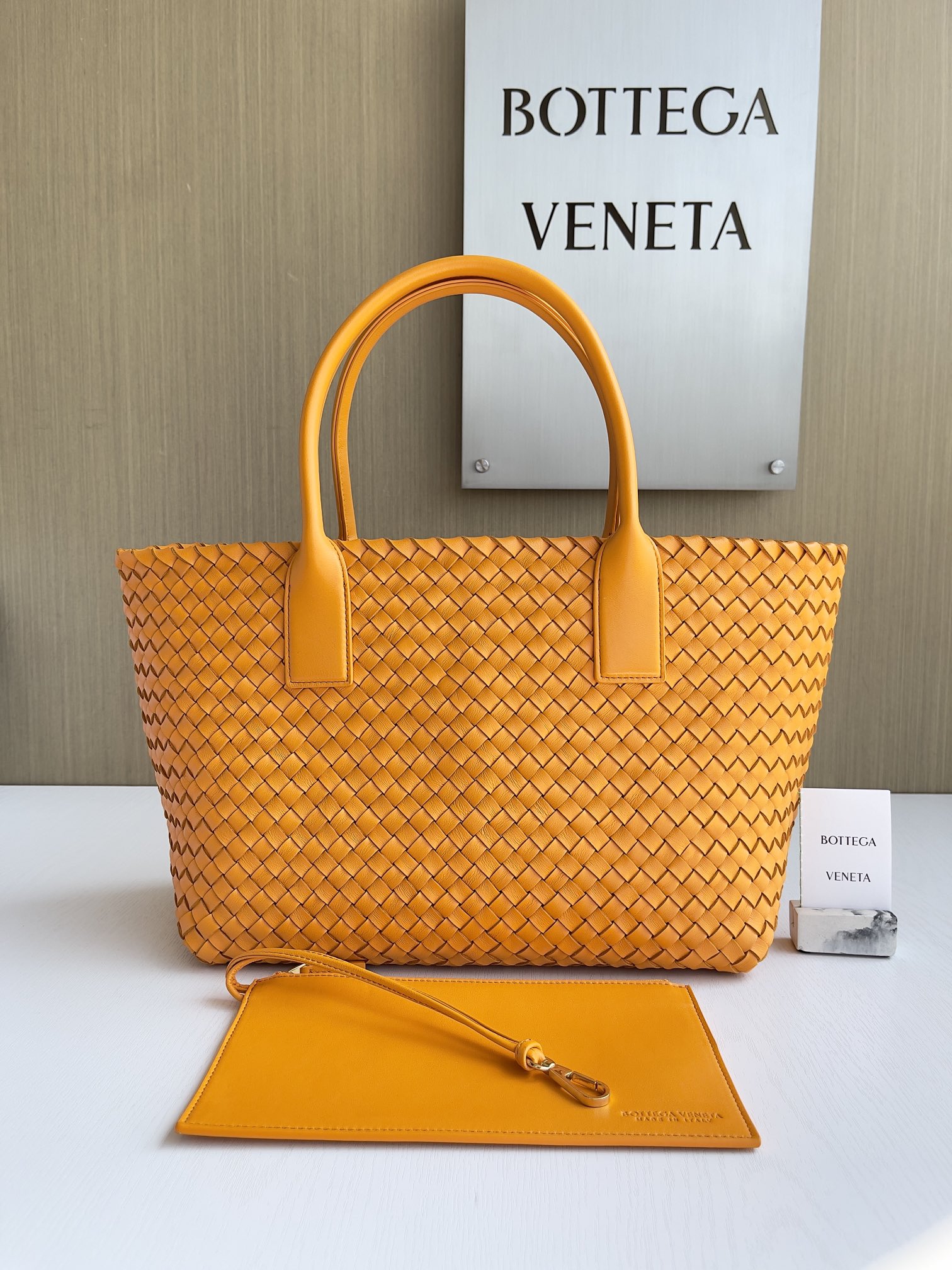 Bottega Veneta Hand-woven lambskin inside and out