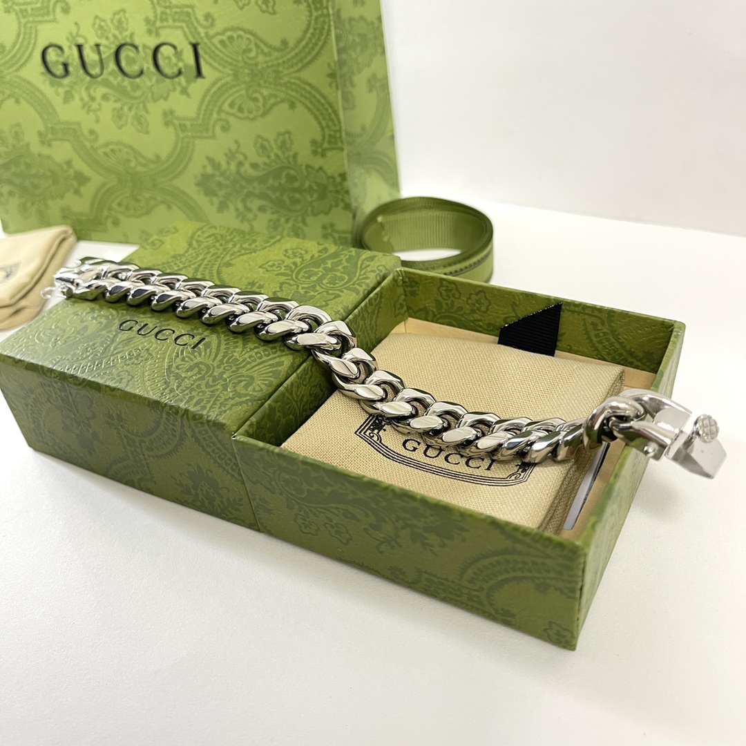 Gucci gucci古驰 双G吊牌手链颈链欧美 个性 气质百搭