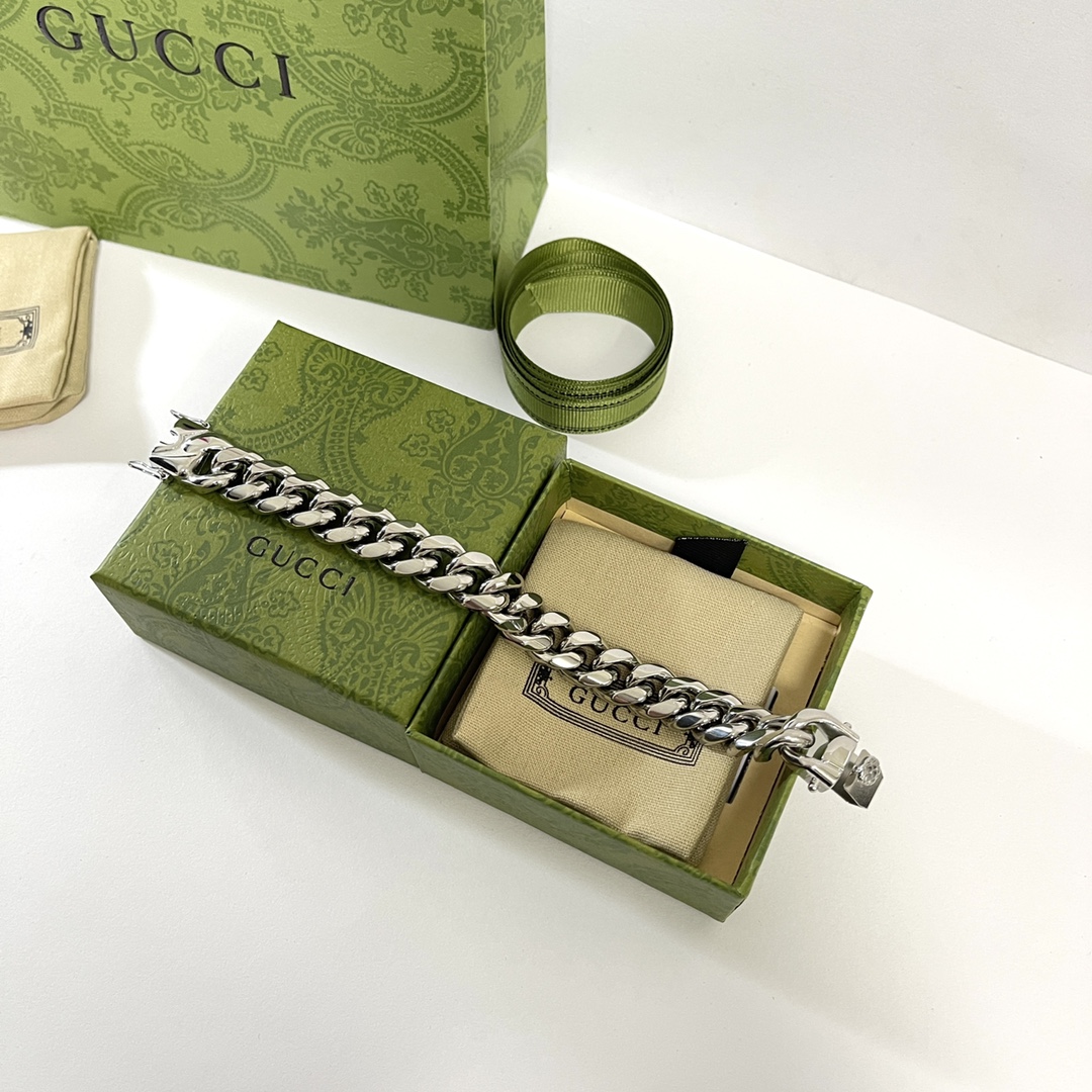 Gucci gucci古驰 双G吊牌手链颈链欧美 个性 气质百搭
