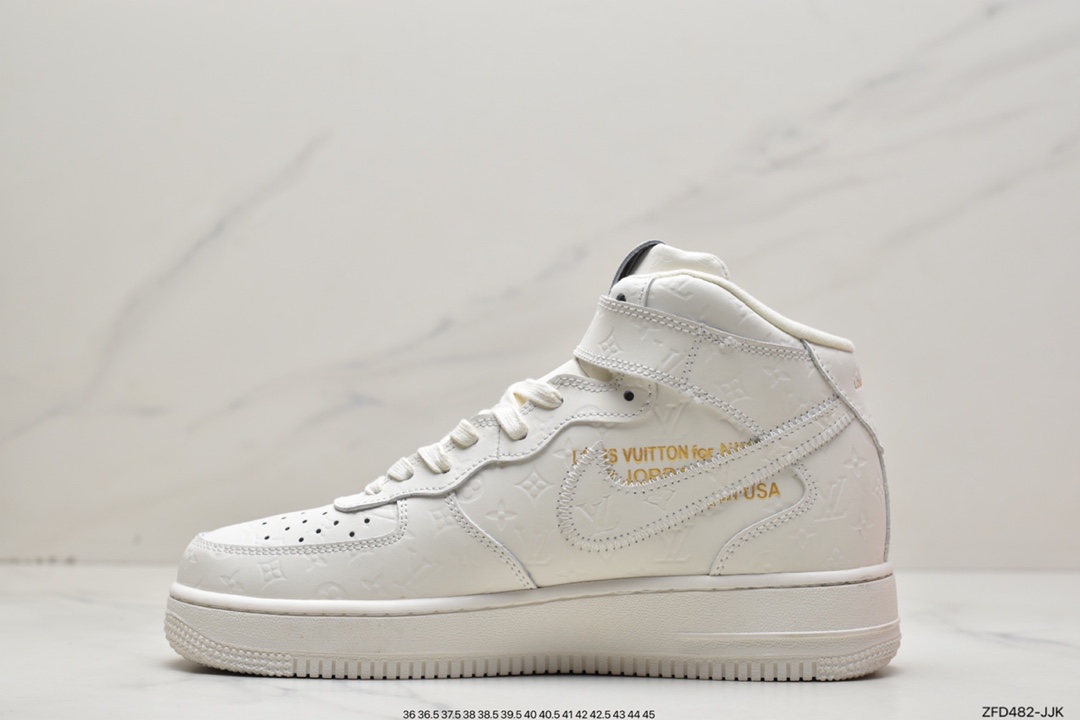 Louis Vuitton Louis Vuitton joint creative custom LV x Nike Air Force 1 Mid LV printing 1A9V8Z