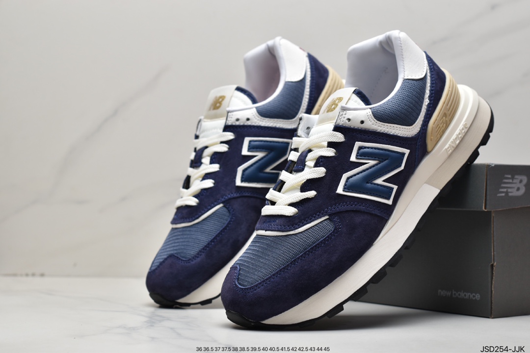 NB U574 Upgraded Series Low Top Retro Casual Sports Jogging Shoes ”Navy Blue and White” U574LGBB