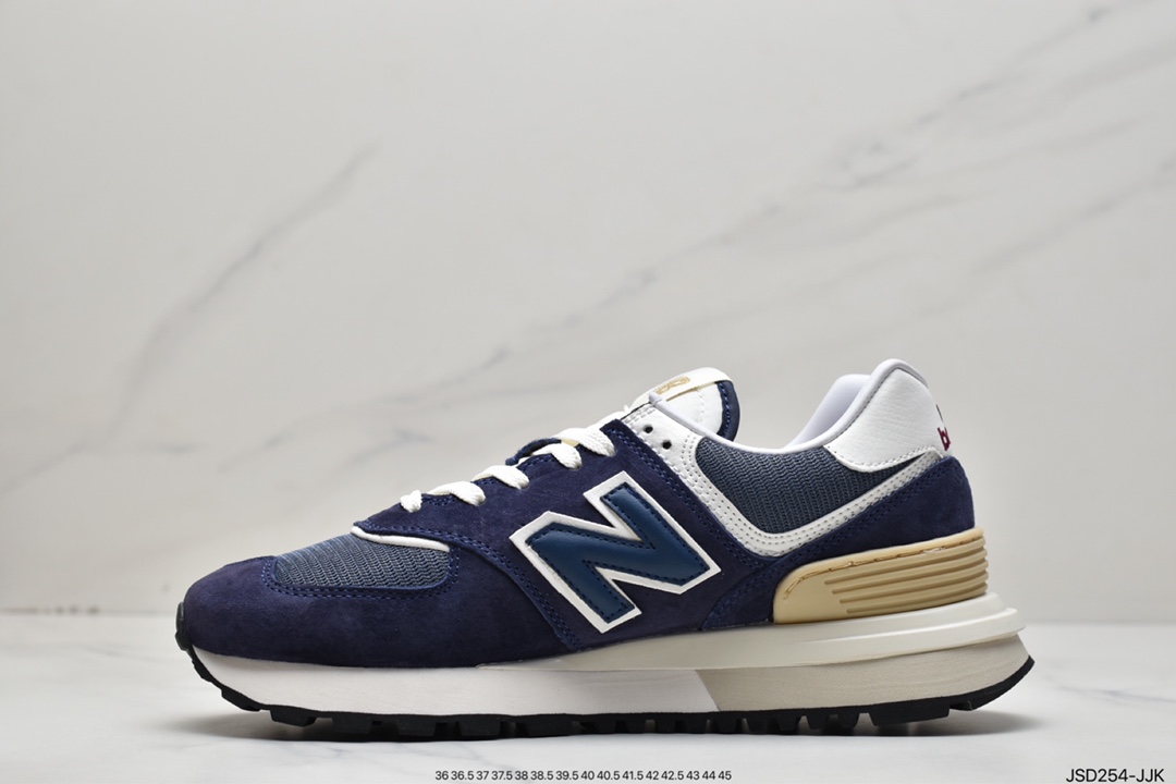 NB U574 Upgraded Series Low Top Retro Casual Sports Jogging Shoes ”Navy Blue and White” U574LGBB