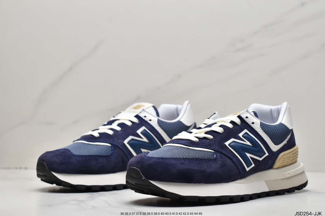 NB U574 Upgraded Series Low Top Retro Casual Sports Jogging Shoes ”Navy Blue and White” U574LGBB