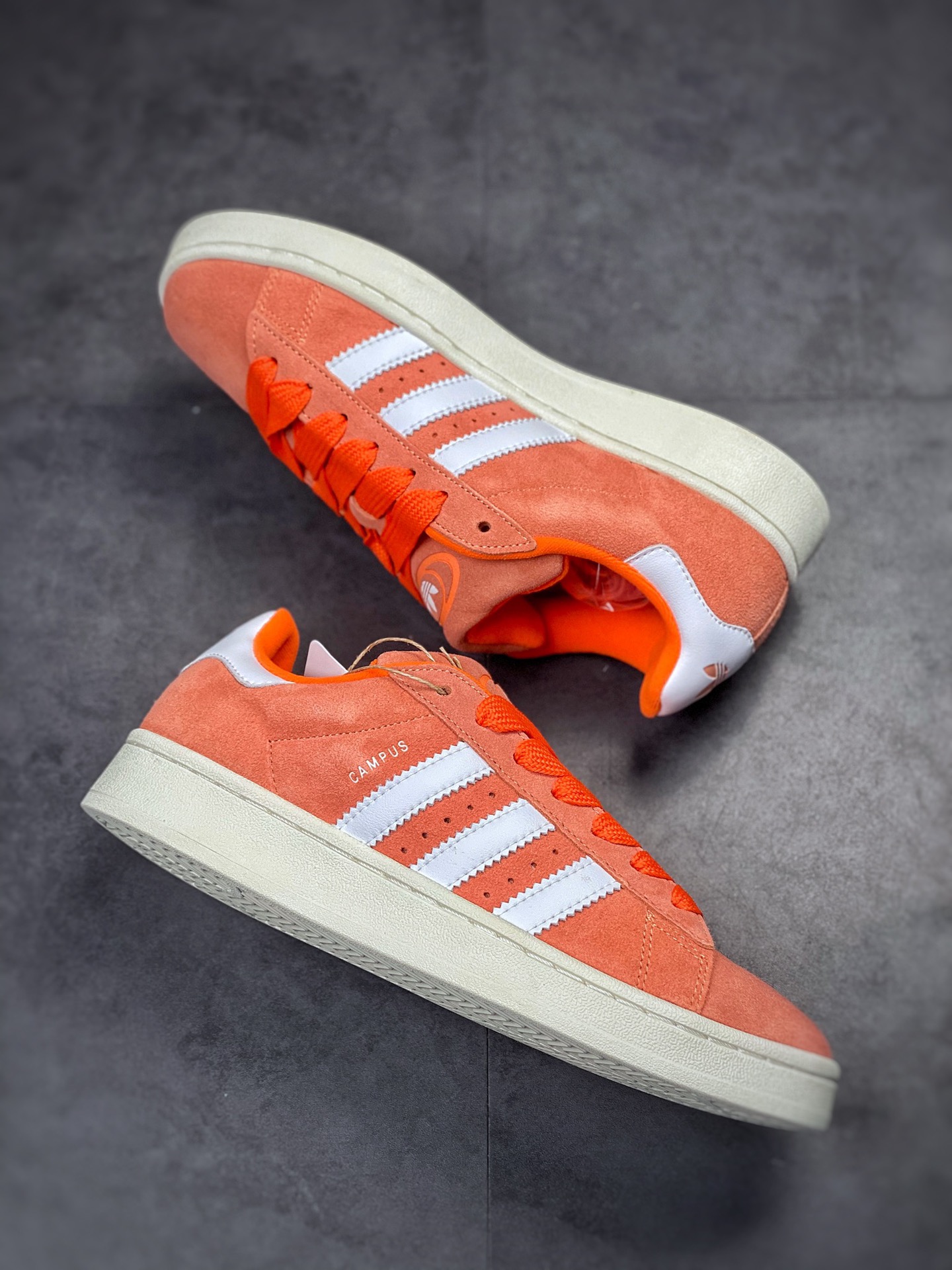 Adidas Campus 00s white orange retro trend casual bread shoes GY9474