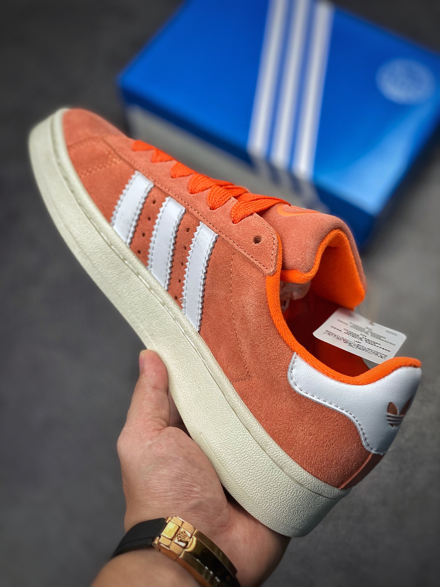 Adidas Campus 00s white orange retro trend casual bread shoes GY9474