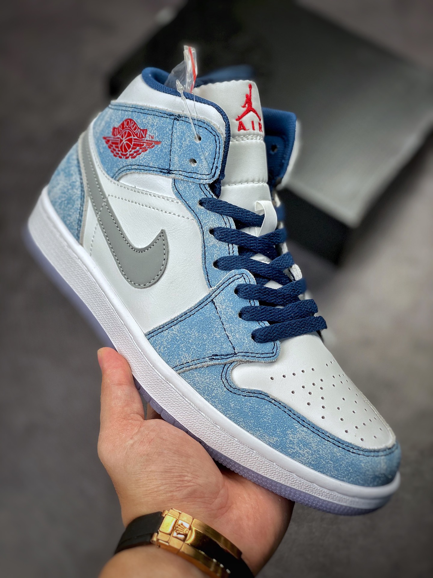 220 Air Jordan 1 Mid 水洗白蓝 DN3706-401