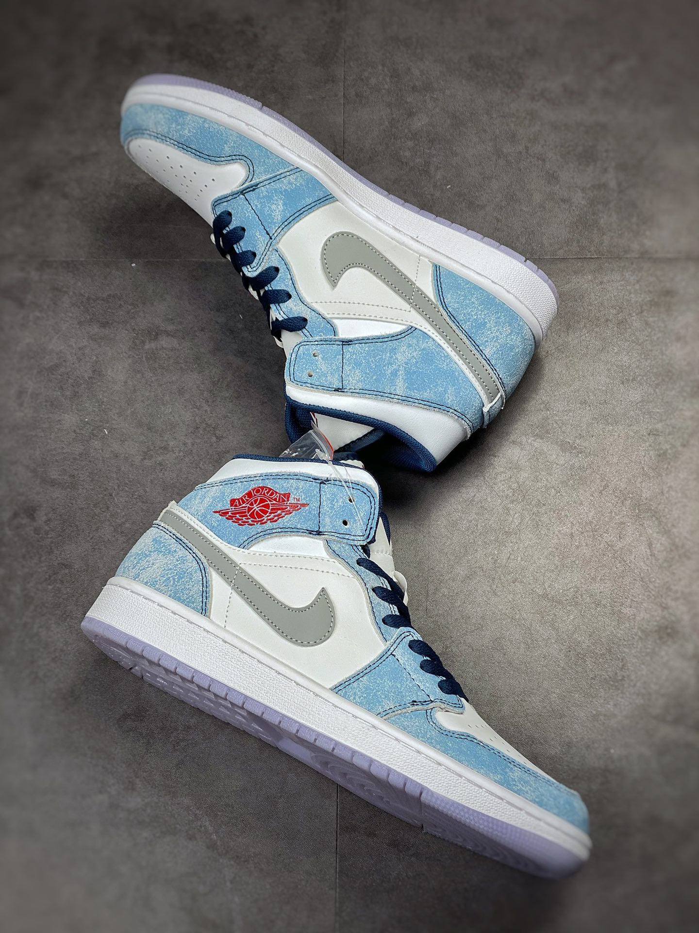 220 Air Jordan 1 Mid 水洗白蓝 DN3706-401