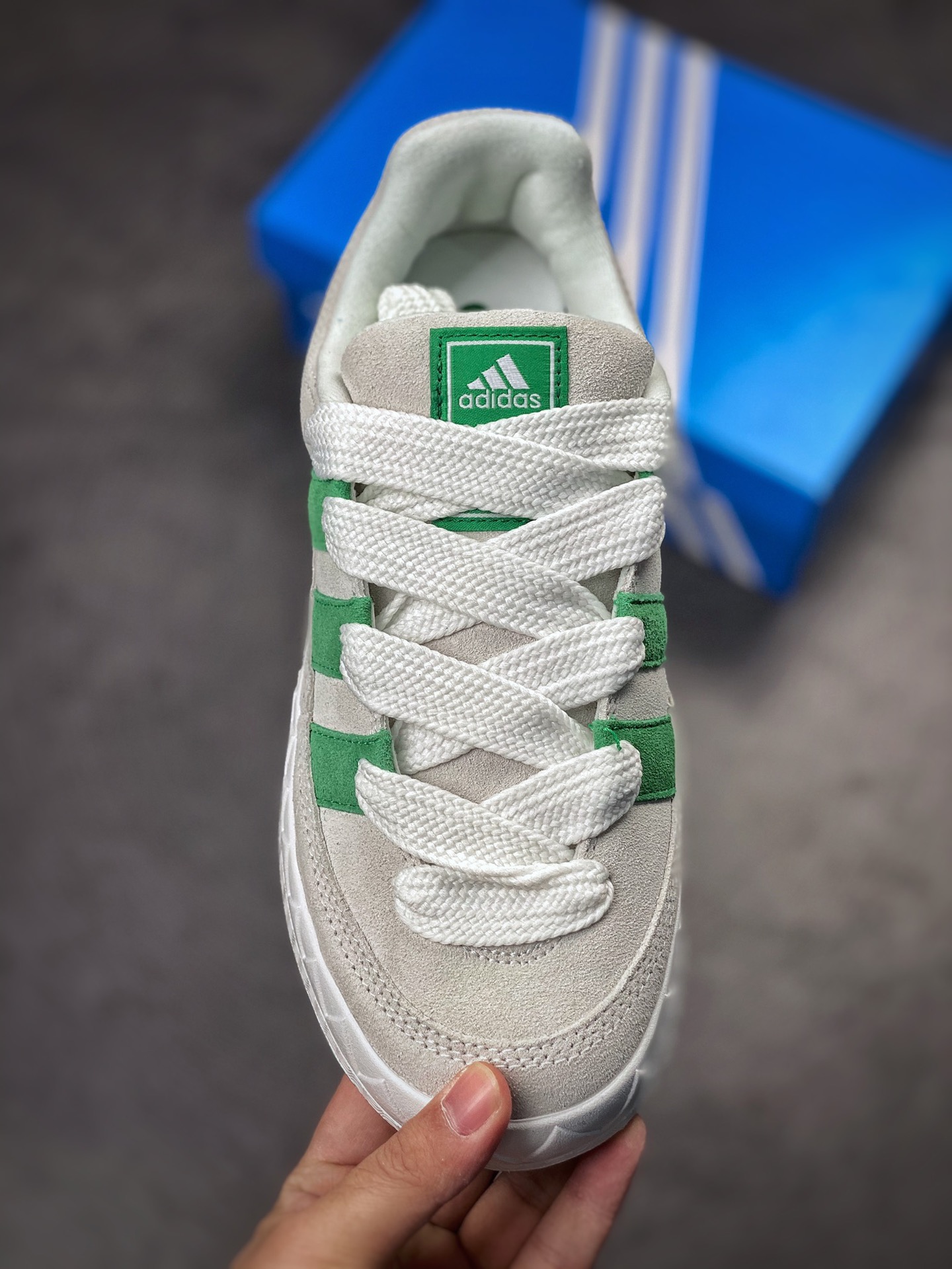 Adidas Adimatic series white gray green retro classic shark bread shoes GZ6206