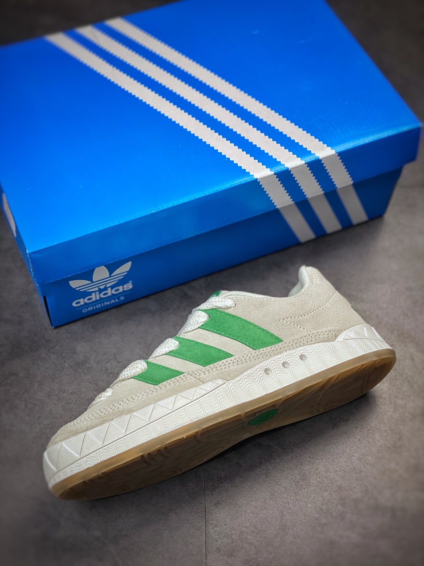 Adidas Adimatic series white gray green retro classic shark bread shoes GZ6206