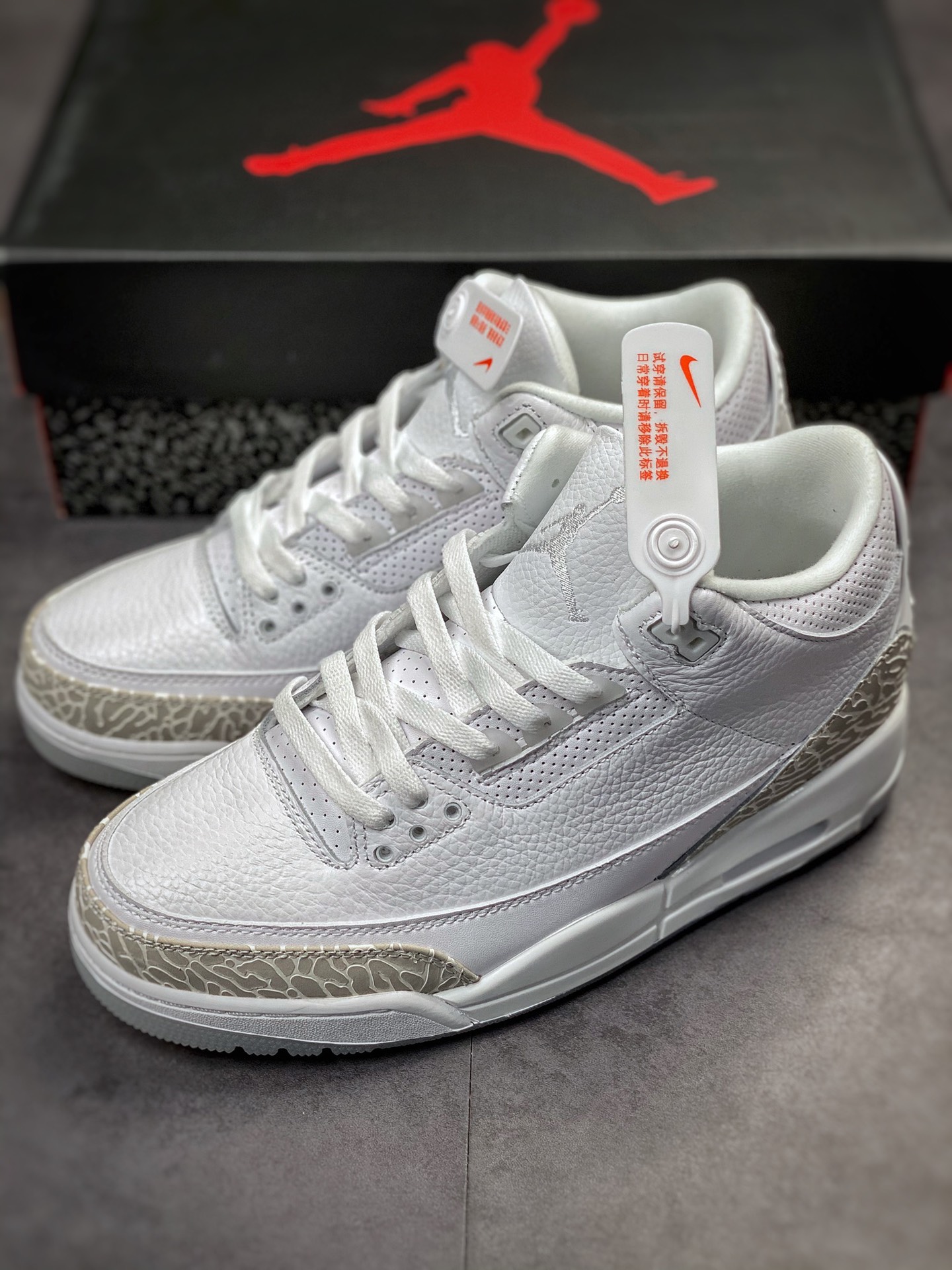 280 Air Jordan 3 Retro Pure White 白爆裂配色 136064-111