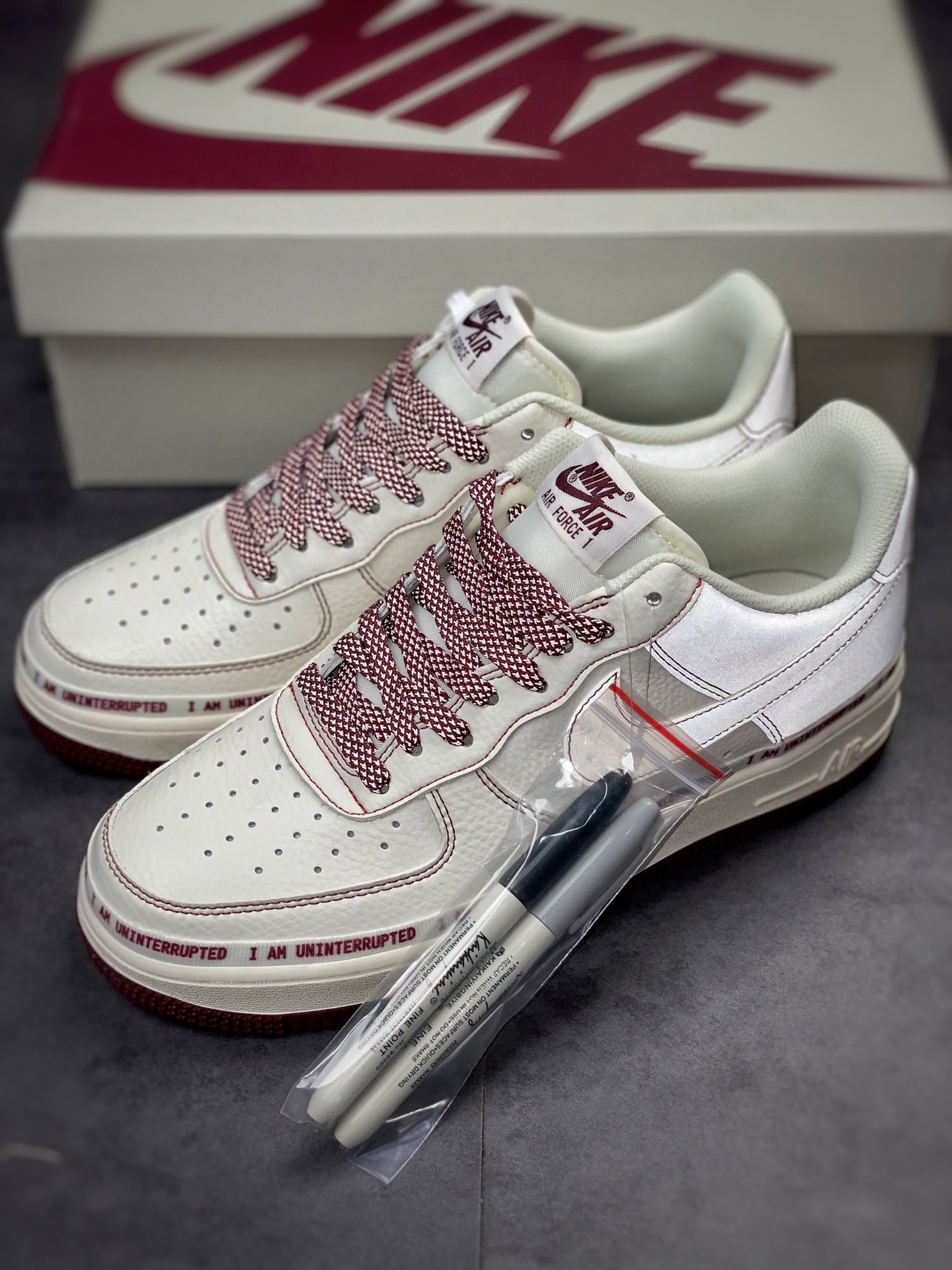 230 Nike Air Force 1 Low 07 Uninterrupted “酒红签名涂鸦”满天星 HL6959-887