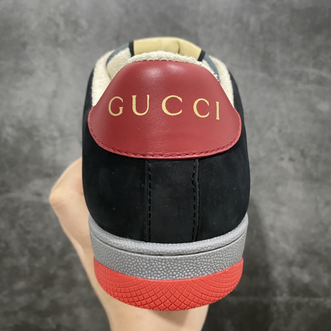 Top purchasing version of Gucci old small dirty shoes metal double G crystal cylindrical logo