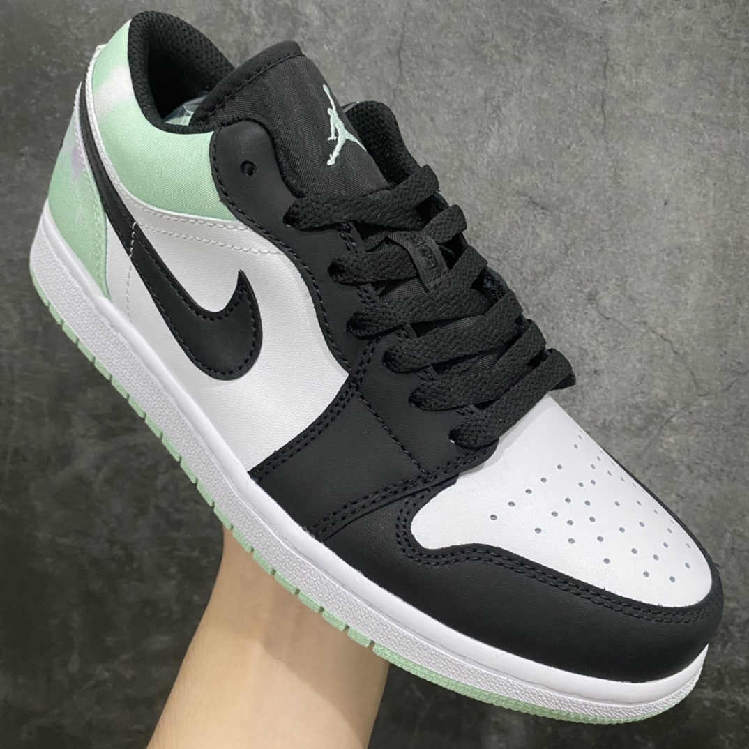240 GC(dt)纯原新配色 Air Jordan AJ1 Low 低帮AJ1白黑绿小蒂芙尼男码出货DM1199-100