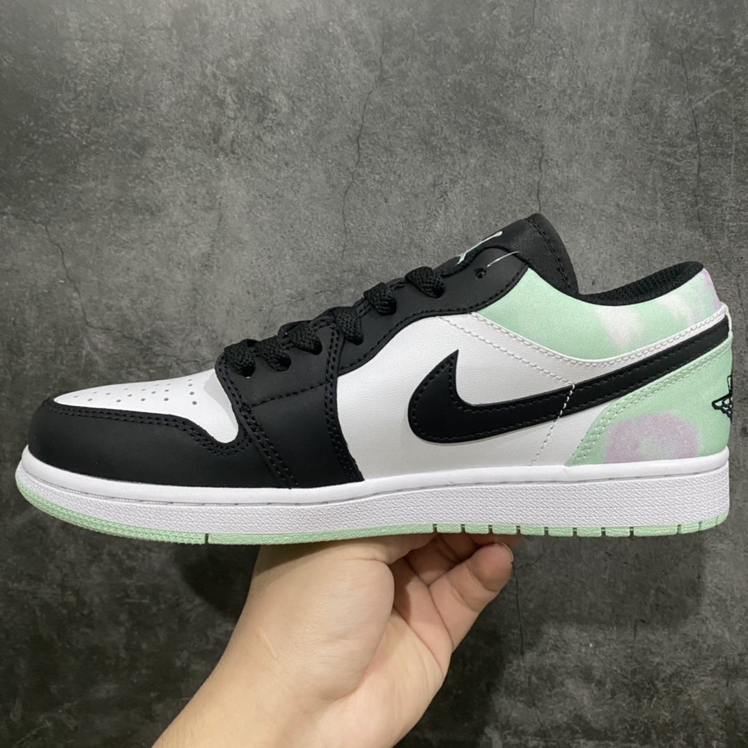 240 GC(dt)纯原新配色 Air Jordan AJ1 Low 低帮AJ1白黑绿小蒂芙尼男码出货DM1199-100