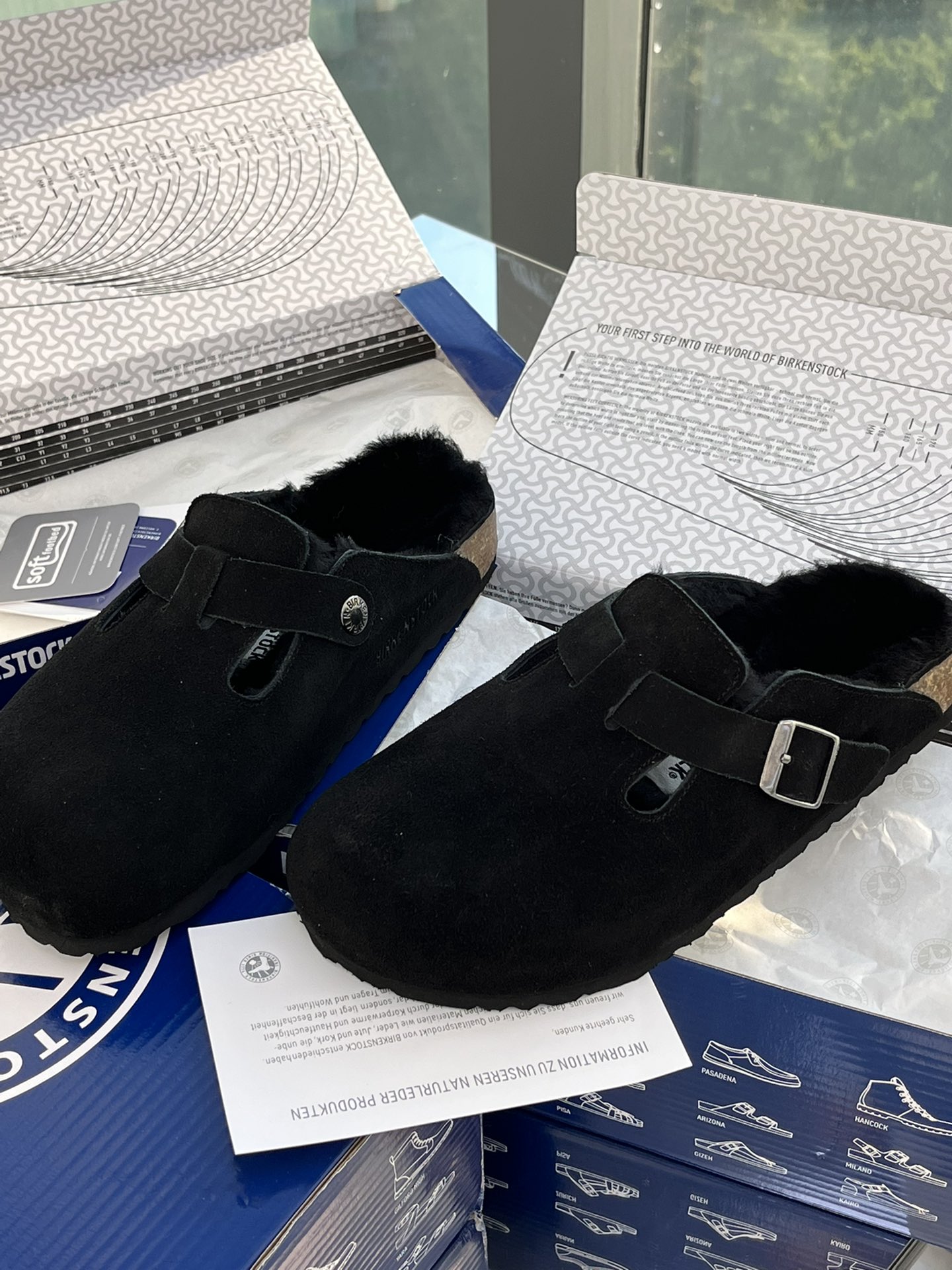 Fashionable and Comfortable Black Wool-lined Birkenstock Shoes for Autumn and Winter - 图片 3