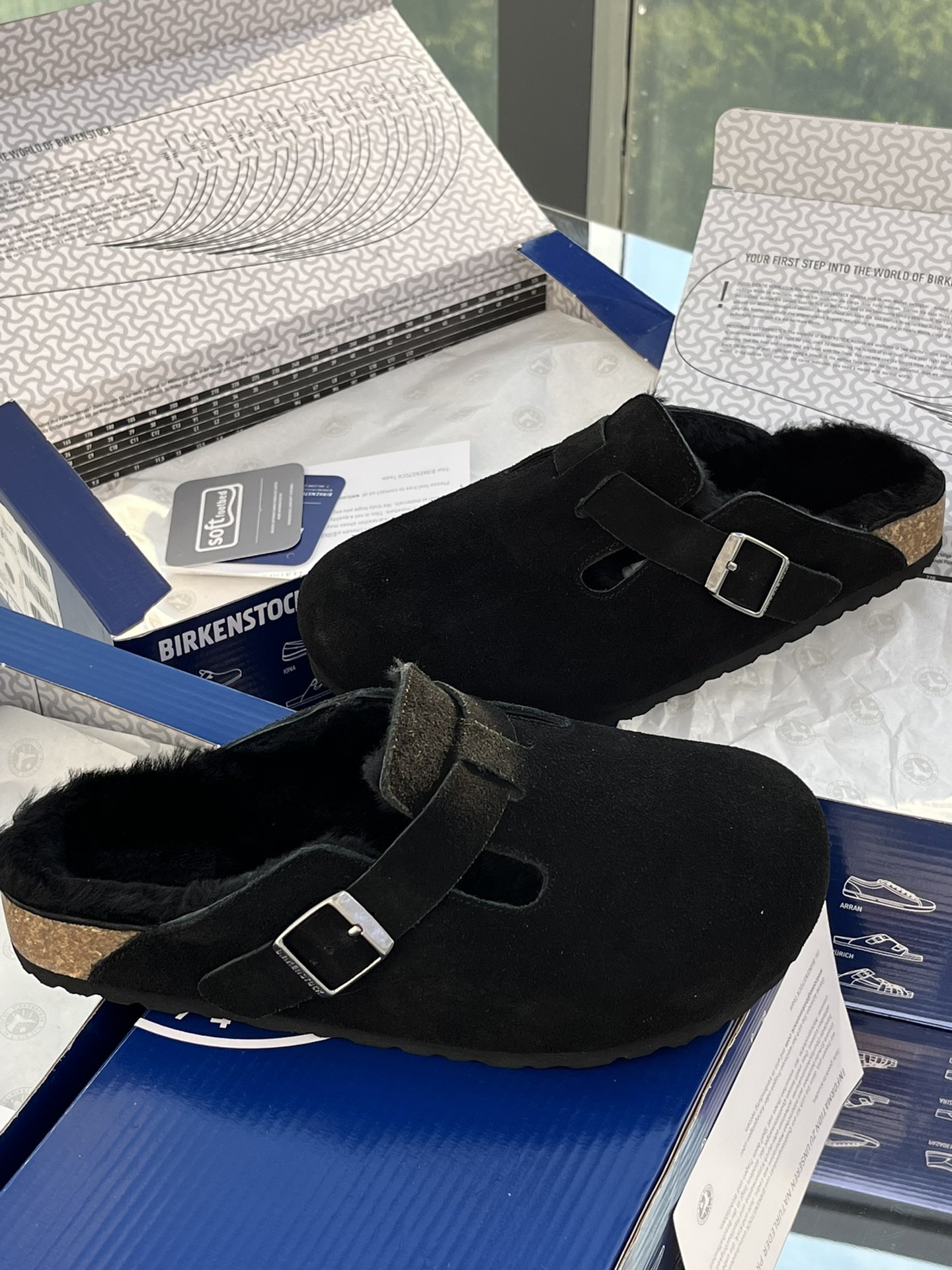 Fashionable and Comfortable Black Wool-lined Birkenstock Shoes for Autumn and Winter - 图片 5