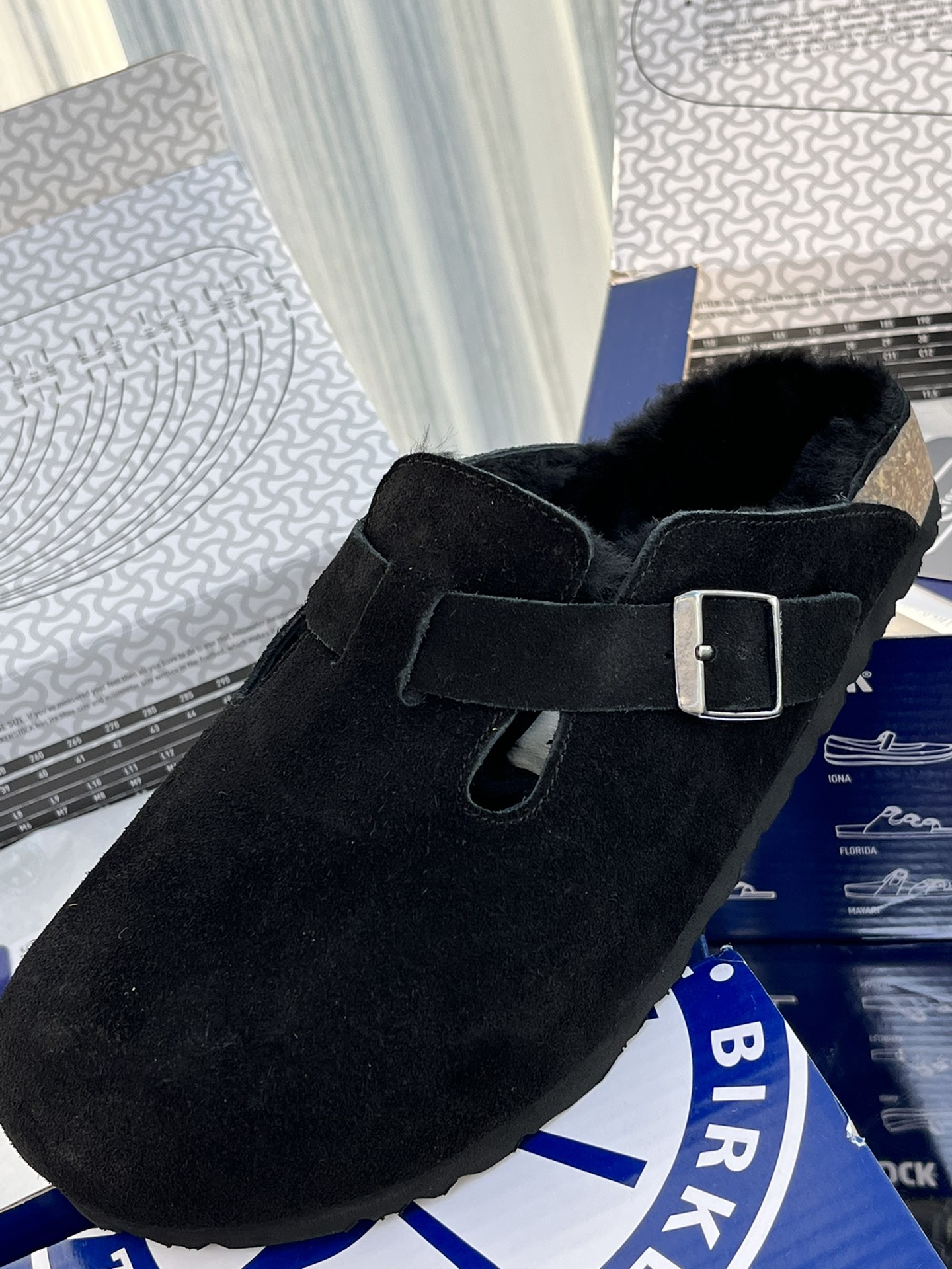 Fashionable and Comfortable Black Wool-lined Birkenstock Shoes for Autumn and Winter - 图片 7