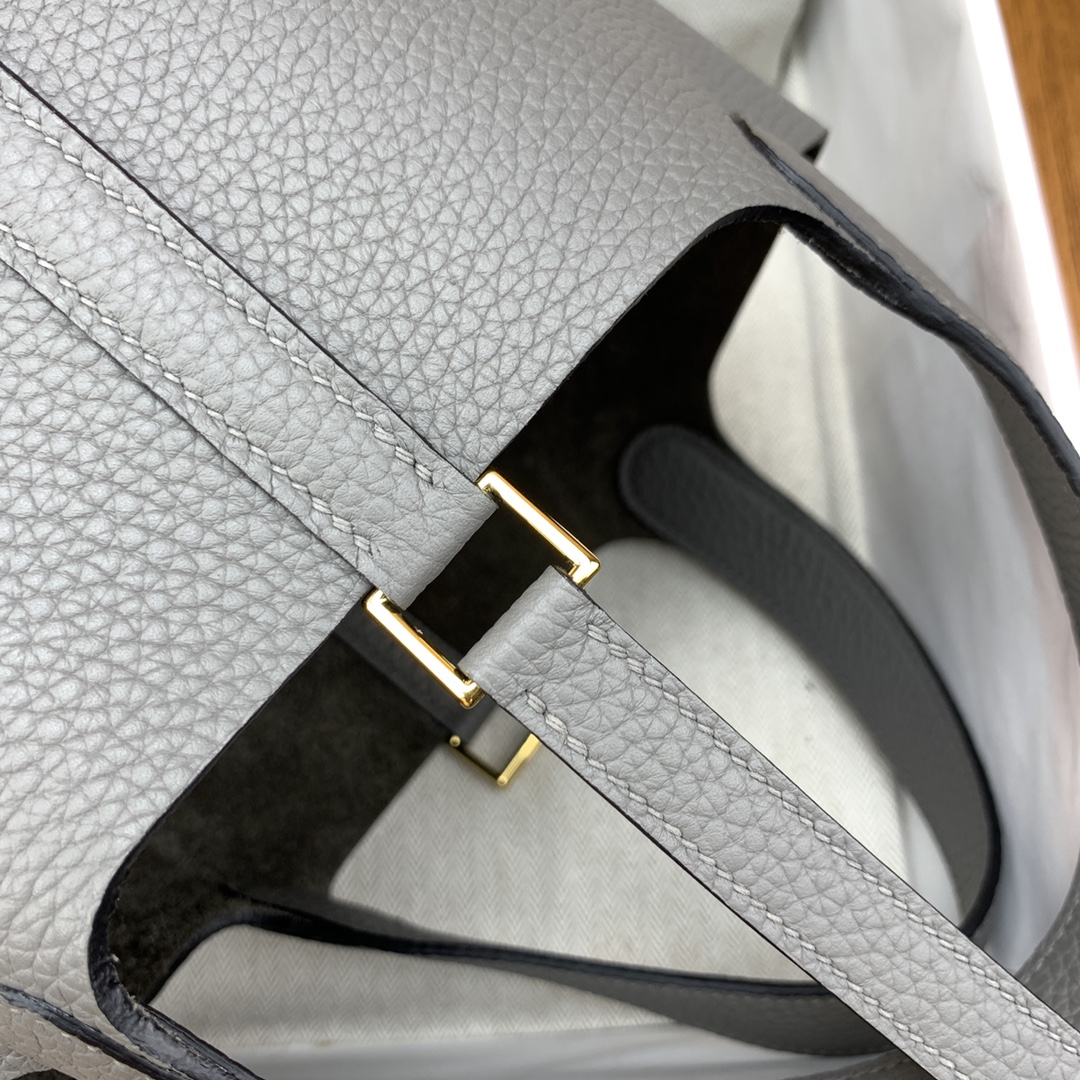 Hermès Picotin lock 菜篮子 18 cm Clemence tc OL积雨云灰 金扣